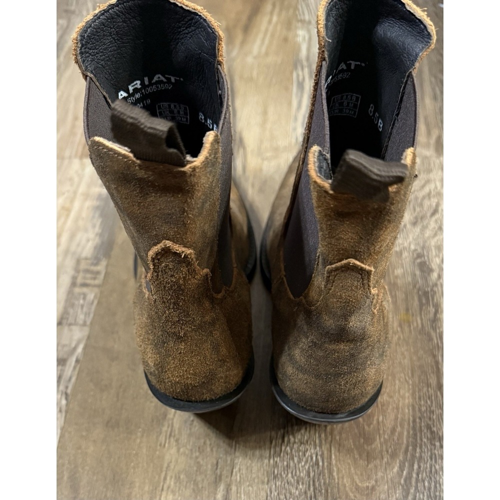 ARIAT Women's Shiloh Bootie, NWT Size 8.5 Dark Ginger Suede Leather Brown - Picture 5 of 8